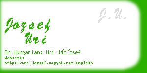 jozsef uri business card